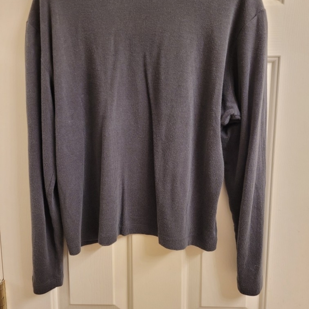 Cherokee Gray Ribbed Top - Picture 2 of 4